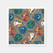 HOGWARTS™ Houses Crosshatched Pattern Serviette (Vorderseite)