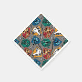 HOGWARTS™ Houses Crosshatched Pattern Serviette (Ecke)
