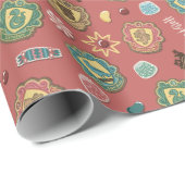 HOGWARTS™ Houses Holiday Cookies Muster Geschenkpapier (Rolleneckpunkt)