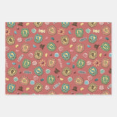 HOGWARTS™ Houses Holiday Cookies Muster Geschenkpapier Set (Vorderseite)