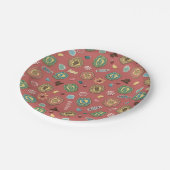 HOGWARTS™ Houses Holiday Cookies Muster Pappteller (Schrägansicht)