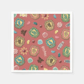 HOGWARTS™ Houses Holiday Cookies Muster Serviette (Vorderseite)