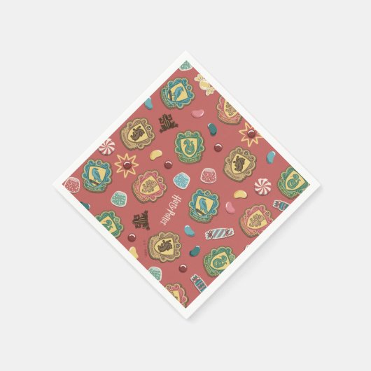 HOGWARTS™ Houses Holiday Cookies Muster Serviette (Ecke)