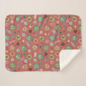 HOGWARTS™ Houses Holiday Cookies Muster Sherpadecke (Vorderseite (Horizontal))