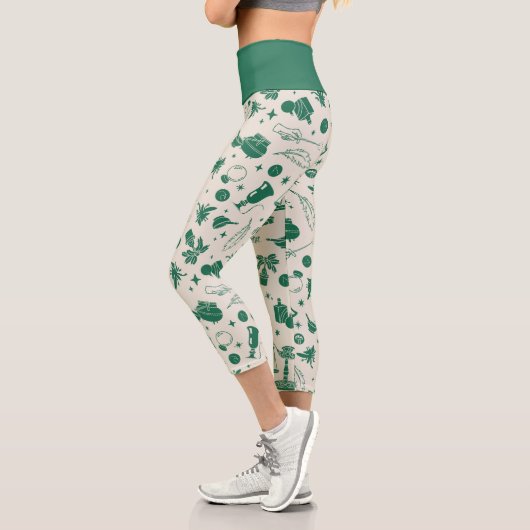 HOGWARTS™ Klassenmuster Capri Leggings (Links)