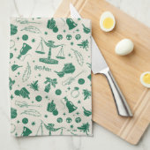 HOGWARTS™ Klassenmuster Geschirrtuch (Viertel Falte)