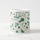 HOGWARTS™ Klassenmuster Jumbo-Tasse (Vorderseite)
