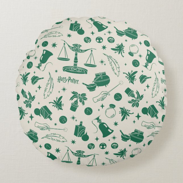 HOGWARTS™ Klassenmuster Rundes Kissen (Vorderseite)