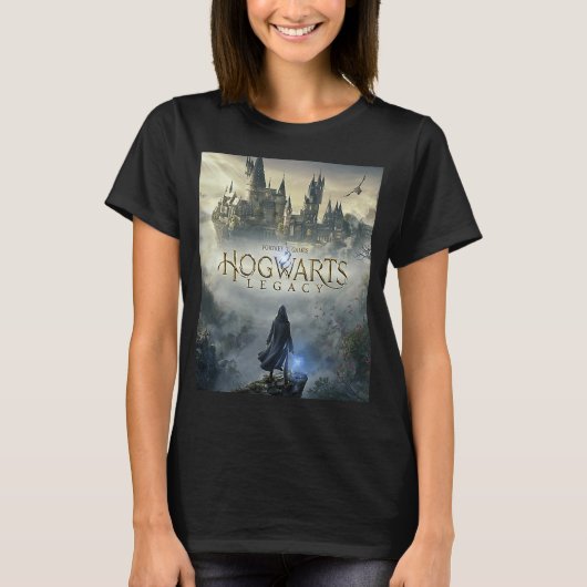 Hogwarts Legacy Wizard Adventure Magic Game Poster T-Shirt (Vorderseite)