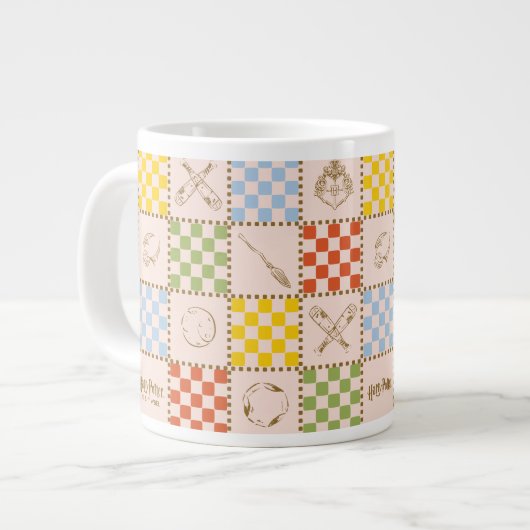 HOGWARTS™ QUIDDITCH™ Mannschafts-Checker-Muster Jumbo-Tasse (Vorderseite Links)