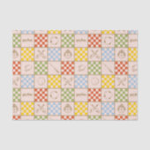 HOGWARTS™ QUIDDITCH™ Mannschafts-Checker-Muster Seidenpapier (Vorderseite)