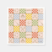 HOGWARTS™ QUIDDITCH™ Mannschafts-Checker-Muster Serviette (Vorderseite)