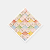 HOGWARTS™ QUIDDITCH™ Mannschafts-Checker-Muster Serviette (Ecke)
