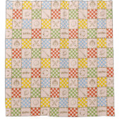 HOGWARTS™ QUIDDITCH™ Team Checker Muster Duschvorhang (Vorderseite)