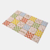 HOGWARTS™ QUIDDITCH™ Team Checker Muster Fußmatte (Schrägansicht)