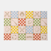 HOGWARTS™ QUIDDITCH™ Team Checker Muster Fußmatte (Vorderseite)