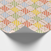 HOGWARTS™ QUIDDITCH™ Team Checker Muster Geschenkpapier (Ecke)