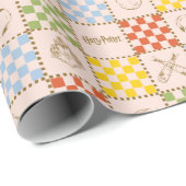 HOGWARTS™ QUIDDITCH™ Team Checker Muster Geschenkpapier (Rolleneckpunkt)