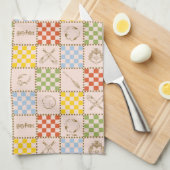 HOGWARTS™ QUIDDITCH™ Team-Checker-Muster Geschirrtuch (Viertel Falte)