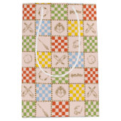 HOGWARTS™ QUIDDITCH™ Team Checker Muster Mittlere Geschenktüte (Vorderseite)