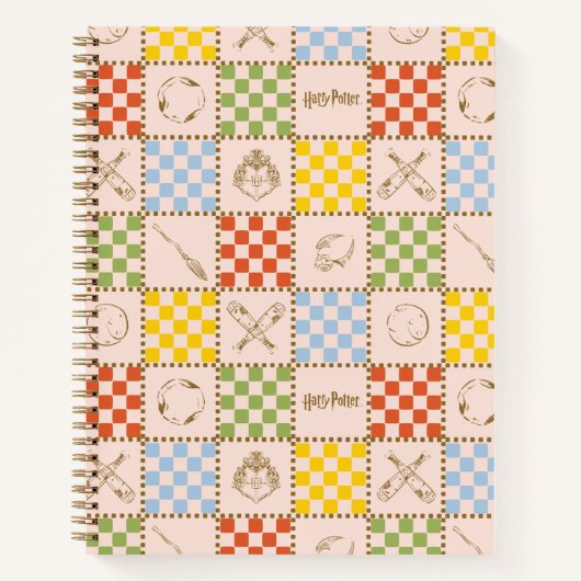 HOGWARTS™ QUIDDITCH™ Team Checker Muster Notizblock (Vorderseite)