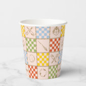 HOGWARTS™ QUIDDITCH™ Team Checker Muster Pappbecher (Rückseite)