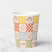 HOGWARTS™ QUIDDITCH™ Team Checker Muster Pappbecher (Rechts)