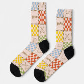 HOGWARTS™ QUIDDITCH™ Team Checker Muster Socken (Linkes Detail)