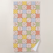 HOGWARTS™ QUIDDITCH™ Team Checker Muster Strandtuch (Vorderseite)