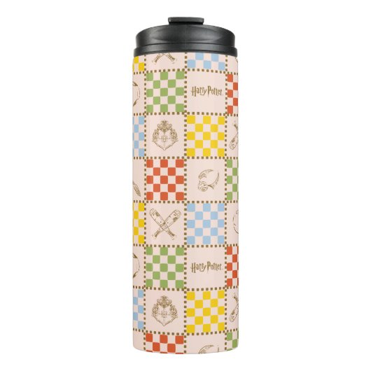 HOGWARTS™ QUIDDITCH™ Team Checker Muster Thermosbecher (Vorderseite)