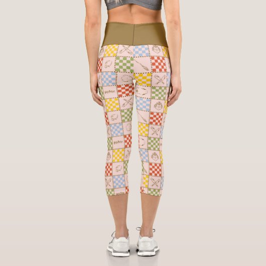 HOGWARTS™ QUIDDITCH™ Team Checker Pattern Capri Leggings (Rückseite)
