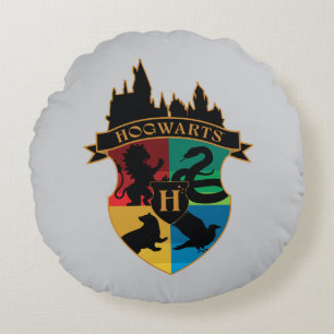 HOGWARTS™ Schloss-Wappen-Haus-Stolz-Abzeichen Rundes Kissen
