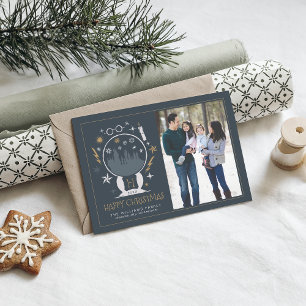 HOGWARTS™ Schneekugel   Frohe Weihnachtseinladung Einladung