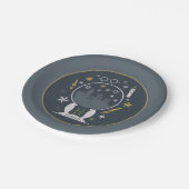 HOGWARTS™ Schneekugel Grafik Pappteller (Schrägansicht)