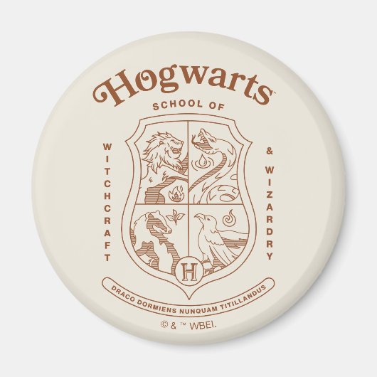 HOGWARTS™ School of Witchcraft and Wizardry Crest Magnet (Vorne)