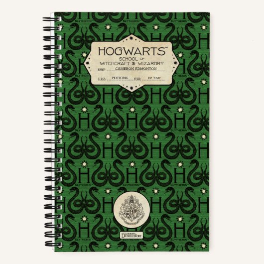 HOGWARTS™ School SLYTHERIN™ Class Notizblock (Vorderseite)