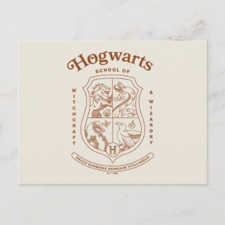 HOGWARTS™ Schule für Hexerei und Zauberei Wappen Postkarte