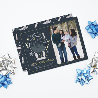 HOGWARTS™ Snow Globe | Frohe Weihnachten Folieneinladung