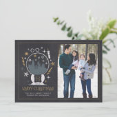 HOGWARTS™ Snow Globe | Frohes Weihnachtsbrett Einladung (Stehend Vorderseite)