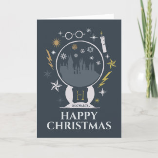 HOGWARTS™ Snow Globe Grafik Feiertagskarte