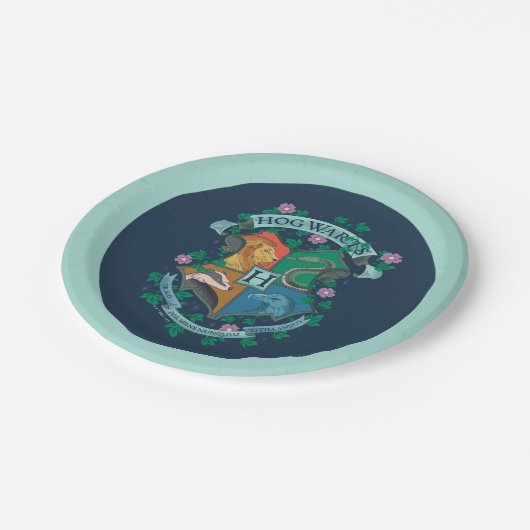 HOGWARTS™ Wappen Pappteller (Schrägansicht)