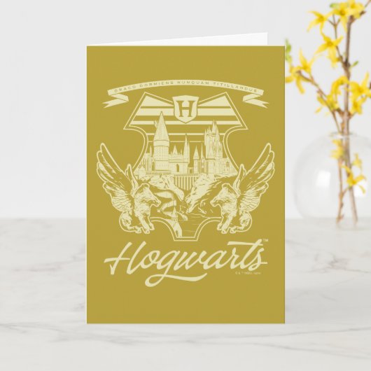 HOGWARTS™ Winged Shield Graphic Karte (Gelbe Blume)