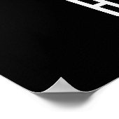 Hogwash Funny Pig Pun Dark BG Poster (Ecke)