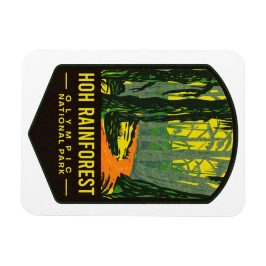 Hoh Rain Forest Olympischer Nationalpark Magnet (Horizontal)