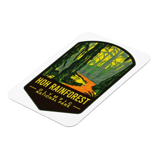 Hoh Rain Forest Olympischer Nationalpark Magnet (Linke Seite)