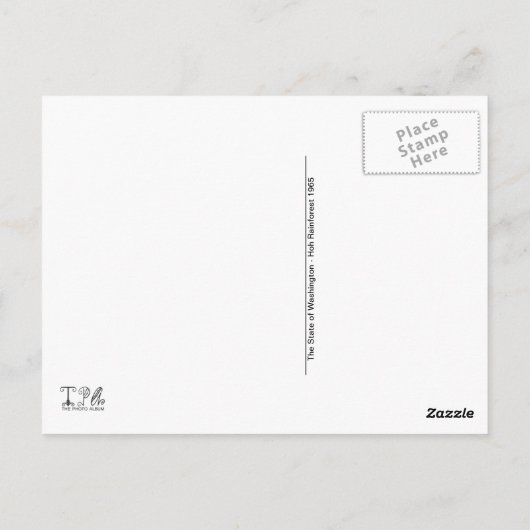 Hoh Rainforest 1965 Postkarte (Rückseite)