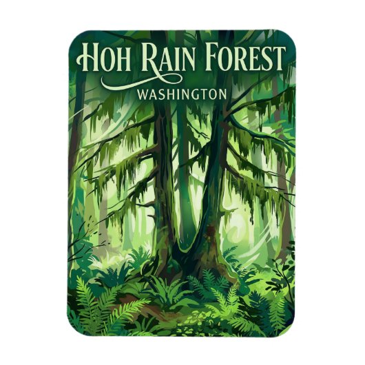 Hoh-Regenwald Washington Magnet (Vertikal)