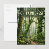 Hoh-Regenwald Washington Postkarte (Vorne/Hinten)
