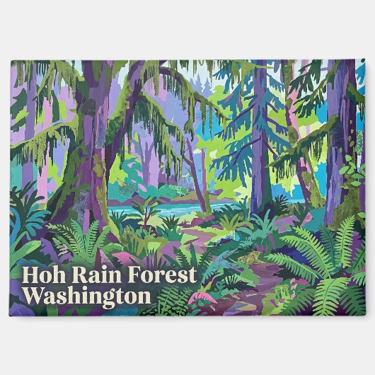 Hoh-Regenwald Washington USA Magnet (Vorderseite)