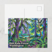 Hoh-Regenwald Washington USA Postkarte (Vorne/Hinten)